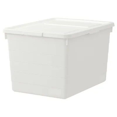 SOCKERBIT Box with lid, white 38x51x30 cm, 00316066