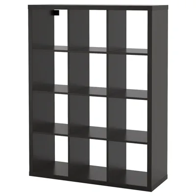 KALLAX Shelving unit, black-brown, 112x147 cm, 00409937