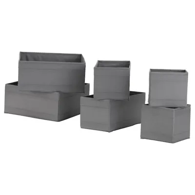 SKUBB box, set of 6, dark grey, 00472957