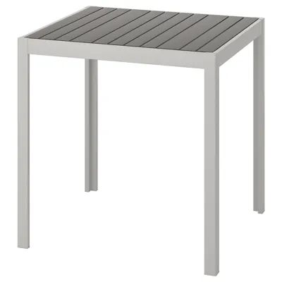 SJALLAND Table, outdoor, dark grey/light grey, 71x71x73 cm, 09262436