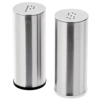 PLATS Salt/pepper shaker, set of 2, stainless steel, 10233674