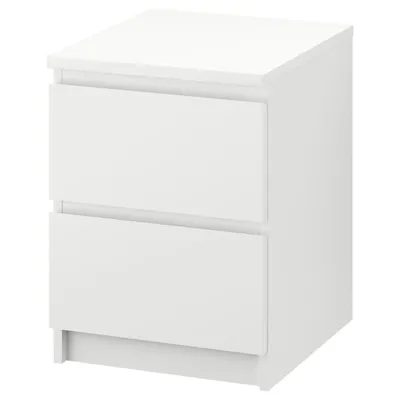 MALM chest of 2 drawers 40x55 cm white, 10354642