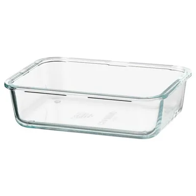 IKEA 365+ Food container, rectangular/glass 1.0 l, 10359201