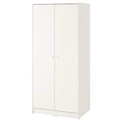 KLEPPSTAD Wardrobe with 2 doors, white, 79x176 cm, 10437237