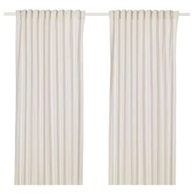 HANNALILL Curtains, 1 pair, beige, 145x250 cm, 10410884