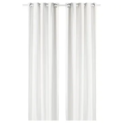MOALINA Curtains, 1 pair, white, 145x250 cm, 10491045