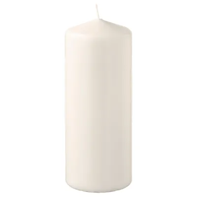 FENOMEN Unscented pillar candle, natural, 14 cm, 10528416
