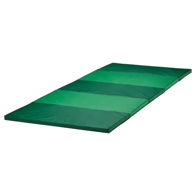 PLUFSIG folding gym mat, green, 78x185 cm, 10552270