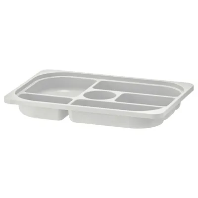 TROFAST Storage tray with compartments, grey, 42x30x5 cm, 10515876