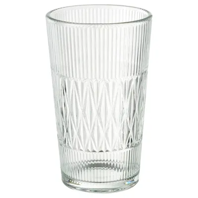 SMALLSPIREA Vase, clear glass/patterned, 22 cm, 10542177
