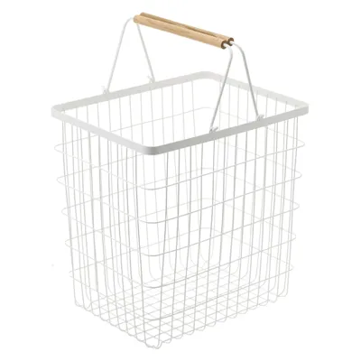 Laundry Basket With Beech Handle, White, 41*31.5*39Cm 4589767228859