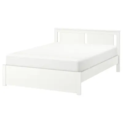SONGESAND bed frame, white/LurOy, 150x200 cm, 19241288