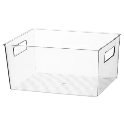 Book Storage Box With Handle-L, Clear, 33.2*23*14Cm 4589767237820