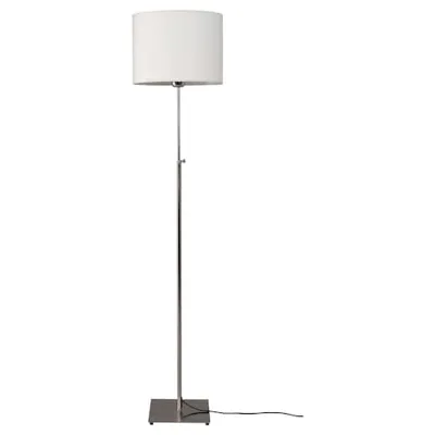 ALANG floor lamp nickel-plated/white, 20032533
