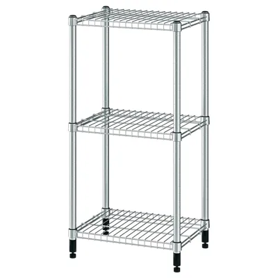 OMAR Shelving unit, galvanised, 46x36x94 cm, 20167206