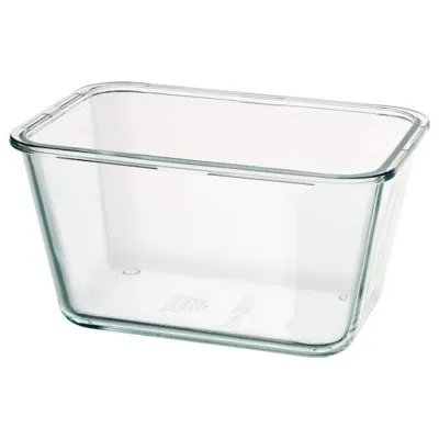 IKEA 365+ Food container, rectangular/glass 1.8 l, 20359205
