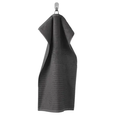VAGSJON hand towel, dark grey, 40x70 cm, 20353618