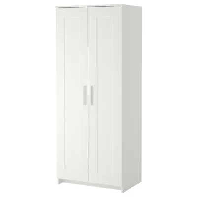 BRIMNES Wardrobe with 2 doors, white 78x190 cm, 20400479