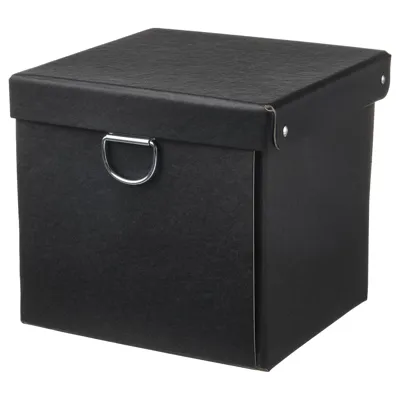 NIMM Storage box with lid, black, 16.5x16.5x15 cm, 20520052