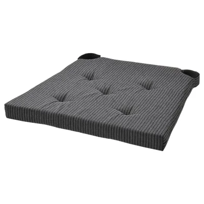 JUSTINA Chair pad, black, 42/35x40x4 cm, 20545415