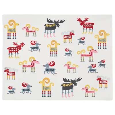 VINTERFINT Place mat, animal pattern multicolour, 35x45 cm, 20529613