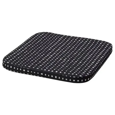 STAGGSTARR Chair pad, black/white, 36x36x2.5 cm, 20530348
