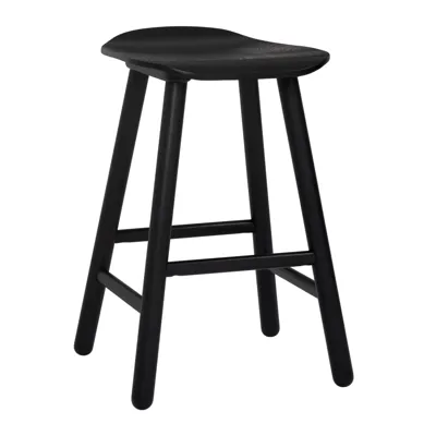 HETTY Counter Stool, Black ash veneer, 60 cm, 24092677