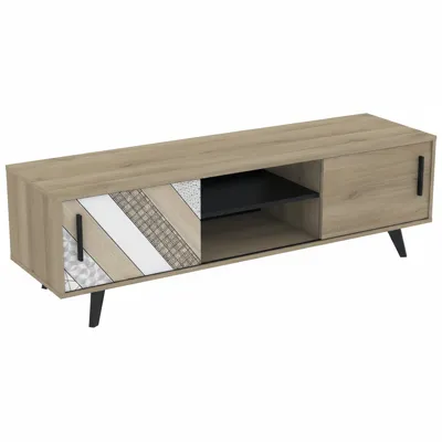 DEMEYERE Helsinki Tv Bench 151x42x45cm - Kronberg Oak / Helsinki Print