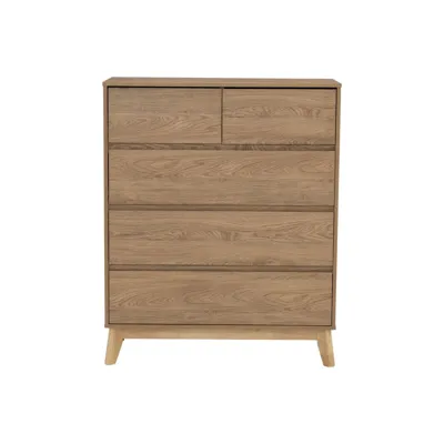 HIRADO Tall Sideboard, natural, 90x40x110 cm, 343042