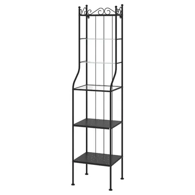 RONNSKAR Shelving unit, black 42x176 cm, 30192578