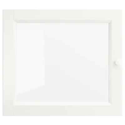 OXBERG Glass door, white, 40x35 cm, 30275620
