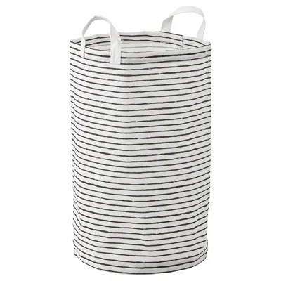 KLUNKA Laundry bag, white/black 60 l, 30364372
