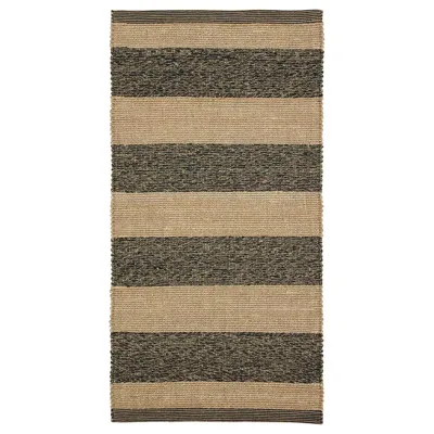 UGILT Rug, flatwoven, black/beige, 80x150 cm, 30418775