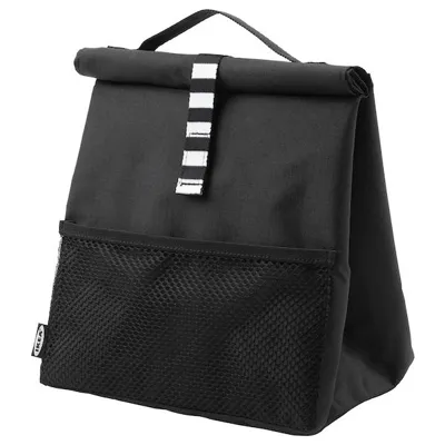 FRAMTUNG lunch bag, black, 22x17x35 cm, 30499234