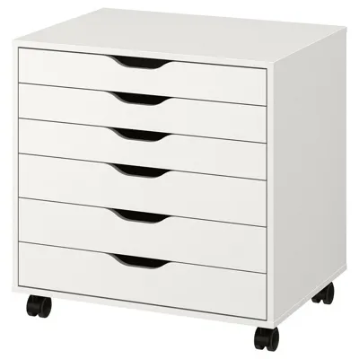ALEX drawer unit on castors, white, 67x66 cm, 30485425