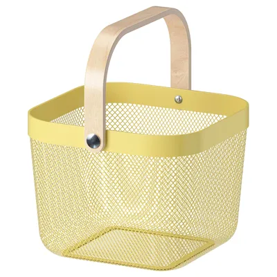 RISATORP Basket, light yellow, 25x26x18 cm, 30557403