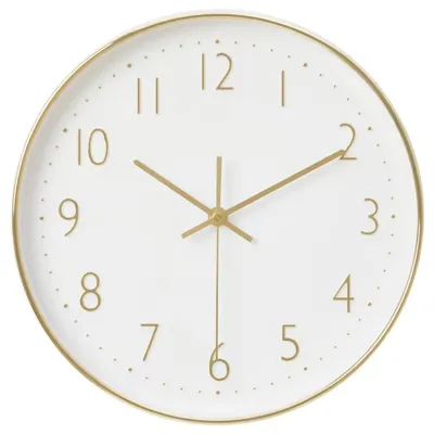 JANKIG wall clock, gold-colour, 30 cm, 30534039