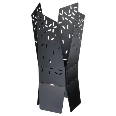 OMSESIDIG Candle holder, black, 28 cm, 30546075