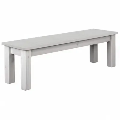 TVILUM Monaco Bench 140x40x45 cm - White Washed Solid Pine