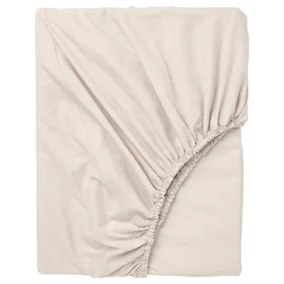 DVALA Fitted sheet, beige, 80x200 cm, 40396768