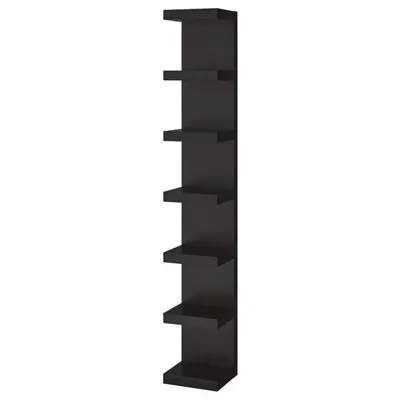 LACK Wall shelf unit, black-brown 30x190 cm, 40430593