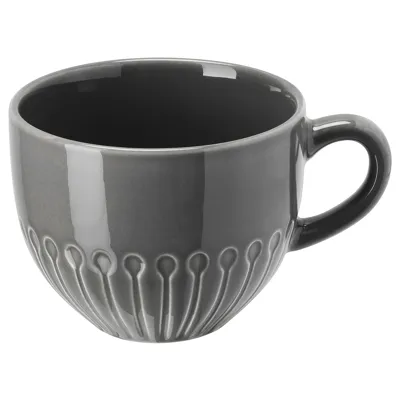 STRIMMIG Mug, stoneware grey, 36 cl, 40443185