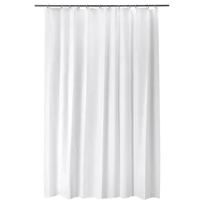 BJARSEN Shower curtain, white, 180x200 cm, 40443703