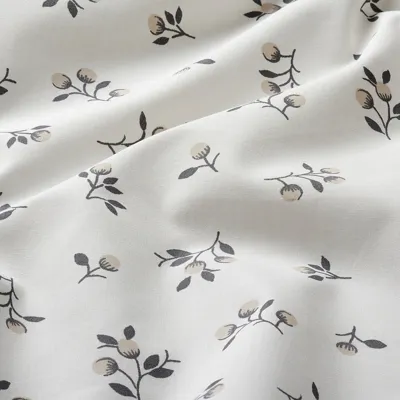 SANDLUPIN Fitted sheet, floral patterned 180x200 cm, 40475138
