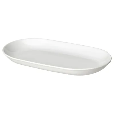 GODMIDDAG Serving plate, white, 27x14 cm, 40479650
