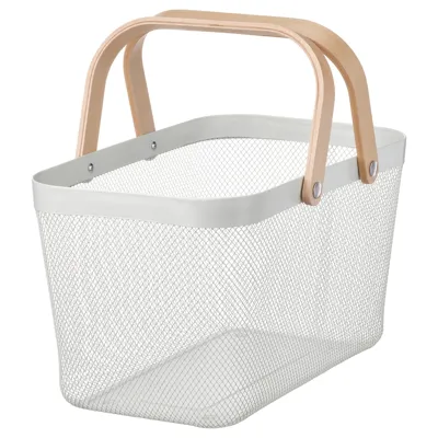 RISATORP Basket, white, 27x42x23 cm, 40527632