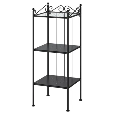RONNSKAR shelving unit, black, 42x103 cm, 50192582