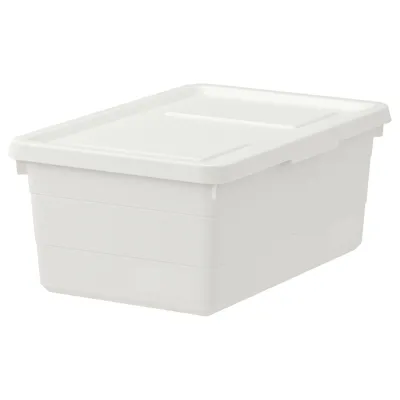 SOCKERBIT Box with lid, white 38x25x15 cm, 50316064