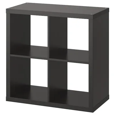 KALLAX Shelving unit, black-brown 77x77 cm, 50351892