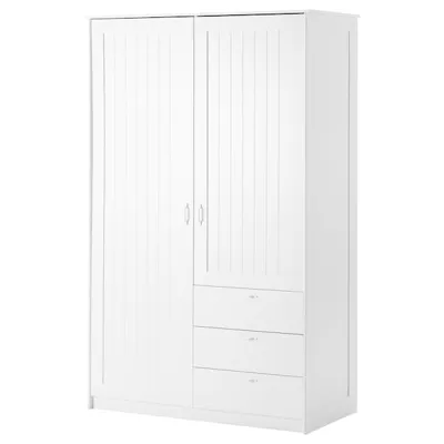 MUSKEN wardrobe 124x60x201 cm white, 50378684